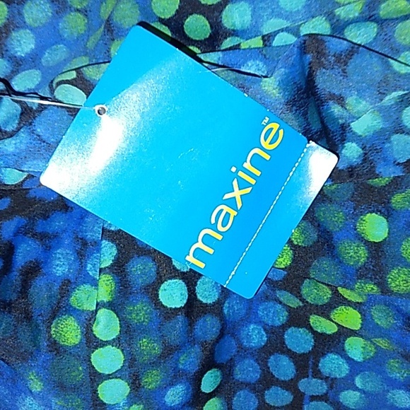 ☆NWT☆MAXINE OF HOLLYWOOD☆Plus Size 20W Beautiful & Slimming Blouson Tankini Top☆ - Picture 11 of 16